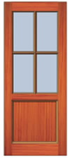 1 Panel plus 4 Light Door Drawing