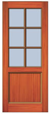 1 Panel plus 6 Light Door Drawing